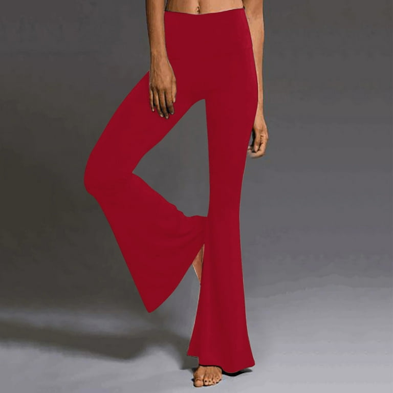 women's red plaid dress pants Lenago Women's Bootcut Dress Pants Pockets Women's Loose High-Waisted Straight-Leg Plaid Pants With Pockets Red Xxl, Size: 2XL
