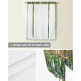 thumbnail image 5 of Green Pink Botanical Tie Up Curtains for Kitchen Bathroom Bedroom Windows 45 Inch Length, Contemporary Abstract Art Balloon Drape Curtains Shade Rod Pocket Drapery Curtain Panel, 42"x54", 5 of 7