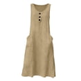 thumbnail image 5 of aohooy Summer Dress for Women 2026 Sleeveless Cotton Maxi Tunic Dresses Flowy Swing Casual Vacation Tank Sundress with Pockets Khaki,L, 5 of 5