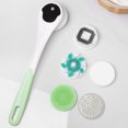 thumbnail image 4 of JIEMUCES Electric Bath Brush with 5 Brush Heads Waterproof Rechargeable Long Handle Design 3-Speed Rotation Shower Massage Brush, 4 of 8