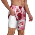 thumbnail image 3 of Goofa Rose Printed Men's Swim Trunks Board Shorts Quick Dry Mens Swimming Trunks with Compression Liner,Breathable Fit Hawaii Beach Shorts-X-Large, 3 of 9