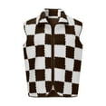 thumbnail image 5 of Pincandy Womens Fleece Plaid Vest Casual Sleeveless Jacket Lightweight Outerwear Vests Womens Fall Fashion 2025, 5 of 6
