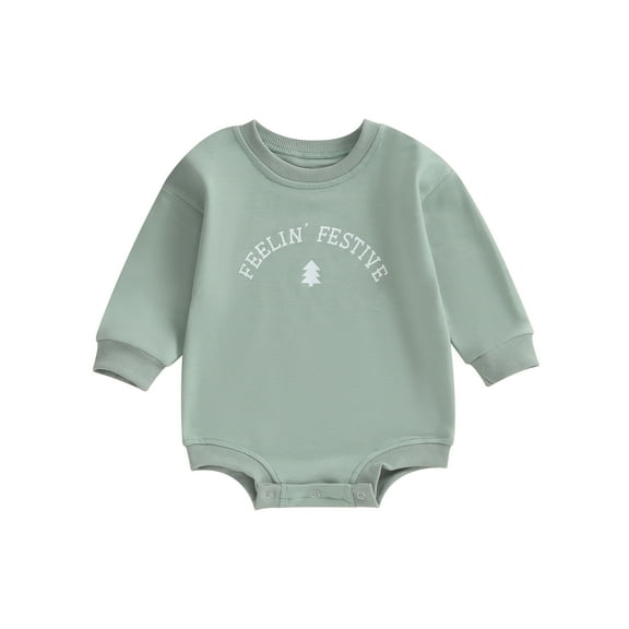 Bagilaanoe Newborn Baby Girl Christmas Romper Sweatshirt Long Sleeve Bodysuits Letter Print Pullover 3M 6M 12M 18M Infant Casual Tee Tops