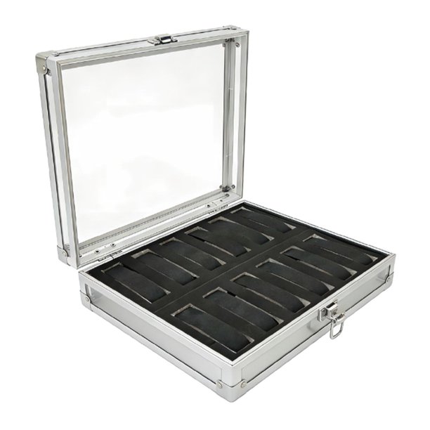 Estuche expositor para prueba de polvo para viajes, ideal para hombres y mujeres. Organizador de joyas portátil y suave.