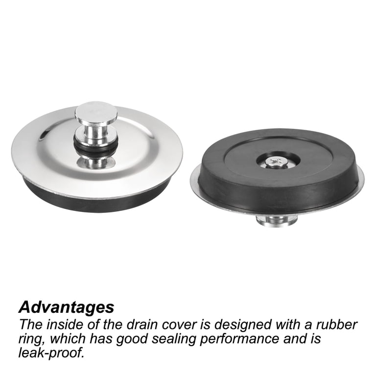 Uxcell Sink Overflow Cover Set, 9-Pack Round Hole Inserts For Bathroom And Kitchen Sinks (Black, White, Silver)