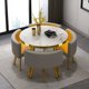 thumbnail image 1 of Marble Round 80cm Dining Tables Set 4 Chairs Modern Center Wood Table Luxury White Muebles Para El Hogar Apartment Furniture My Lux Decor Round, 1 of 24