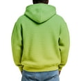 thumbnail image 3 of 2026 New Mens Quarter Zip Waffle Hoodie Sweatshirt Casual Gradient Long Sleeve Knit Tops Drawstring Pullover Tops Green L, 3 of 3