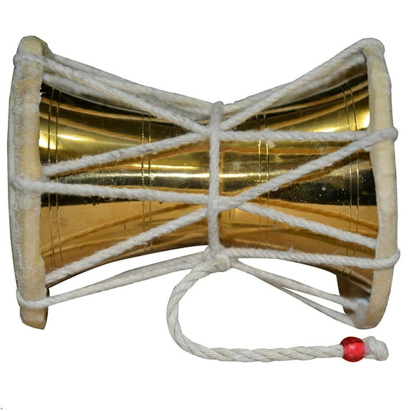 Naad Hand Percussion Kirtan Deru/Damru Handmade Indian Musical Instrument 2023 - Polished