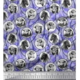 thumbnail image 1 of Soimoi Cotton Duck Fabric Rocket,Planet & Astronaut Animal Print Sewing Fabric Yard 42 Inch Wide, 1 of 1