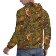 thumbnail image 6 of Haiem Autumn Leaves Owl Squirrel Patterned Men's Hoodie with Kangaroo Pocket - Ideal Pullover Sweatshirt for Daily Wear, Travel, and Home-, 6 of 7