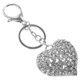 thumbnail image 2 of Llavero de aleación con forma de corazón de cristal para mujer, llavero con colgante para llave de coche, joyería delicada, el mejor regalo (plata), 2 of 7