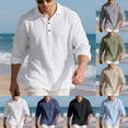 thumbnail image 2 of Men’s Linen Shirts Long Sleeve Yoga Tops Casual Summer Hippie Beach T Shirts, 2 of 9