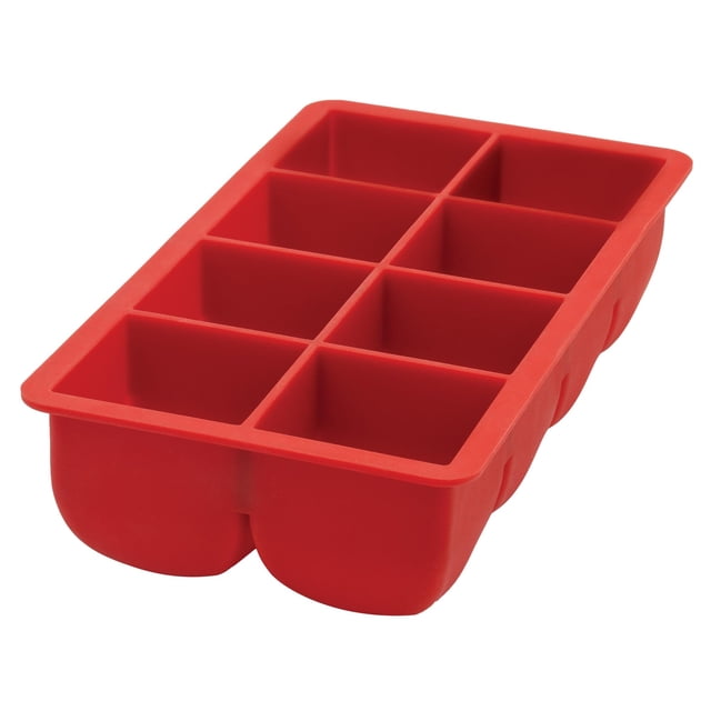Bandeja para cubitos de hielo HIC Kitchen Big Block de silicona, 8 cubos grandes