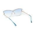 thumbnail image 4 of Womens Cat Eye Shield Luxury Rhinestone Sunglasses Gold Gradient Blue, 4 of 4