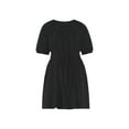 thumbnail image 5 of Scoop Women's and Women's Plus Belted Cotton Poplin Mini Dress with Puff Sleeves, Sizes XS-4X, 5 of 5