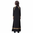 thumbnail image 3 of Birdeem Robe Longue Musulmane pour Filles Moyennes et Grandes, Manches Longues, Col en V, Robe à Blocs de Couleur, 3 of 7