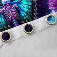 thumbnail image 4 of Feelyou Gothic Skeleton Skull Curtains Pack of 2 (42x84 Each), Hippie Blue Butterfly Curtains Blackout, Romantic Rose Flower Bedroom Curtains, Blackout Curtains Room Decor, 4 of 6