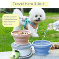 thumbnail image 3 of Sweet Paws Travel Hero 3-in-1 Portable Pet Food Container – Azure, 3 of 10