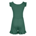 thumbnail image 5 of Stephy Women Swim Romper with Built In Bra and Pockets Full Coverage Bathing Suits Boyleg Jumpsuit Swimsuit, Green Women's One Piece Swimsuits, M, 5 of 6