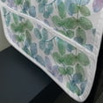 thumbnail image 3 of Leaves Microwave Oven Cover, Composition of Foliage Detailed Arrangement with Ornate Nature Illustration, Water Resistant Organizer with Pockets for Kitchen, 36" x 12", Green Blue White, by Ambesonne, 3 of 4