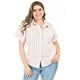 thumbnail image 1 of Blusa de algodon a rayas Roman Fashion /Tallas Extras, 5114 (Rosa) rosa 40, 1 of 6