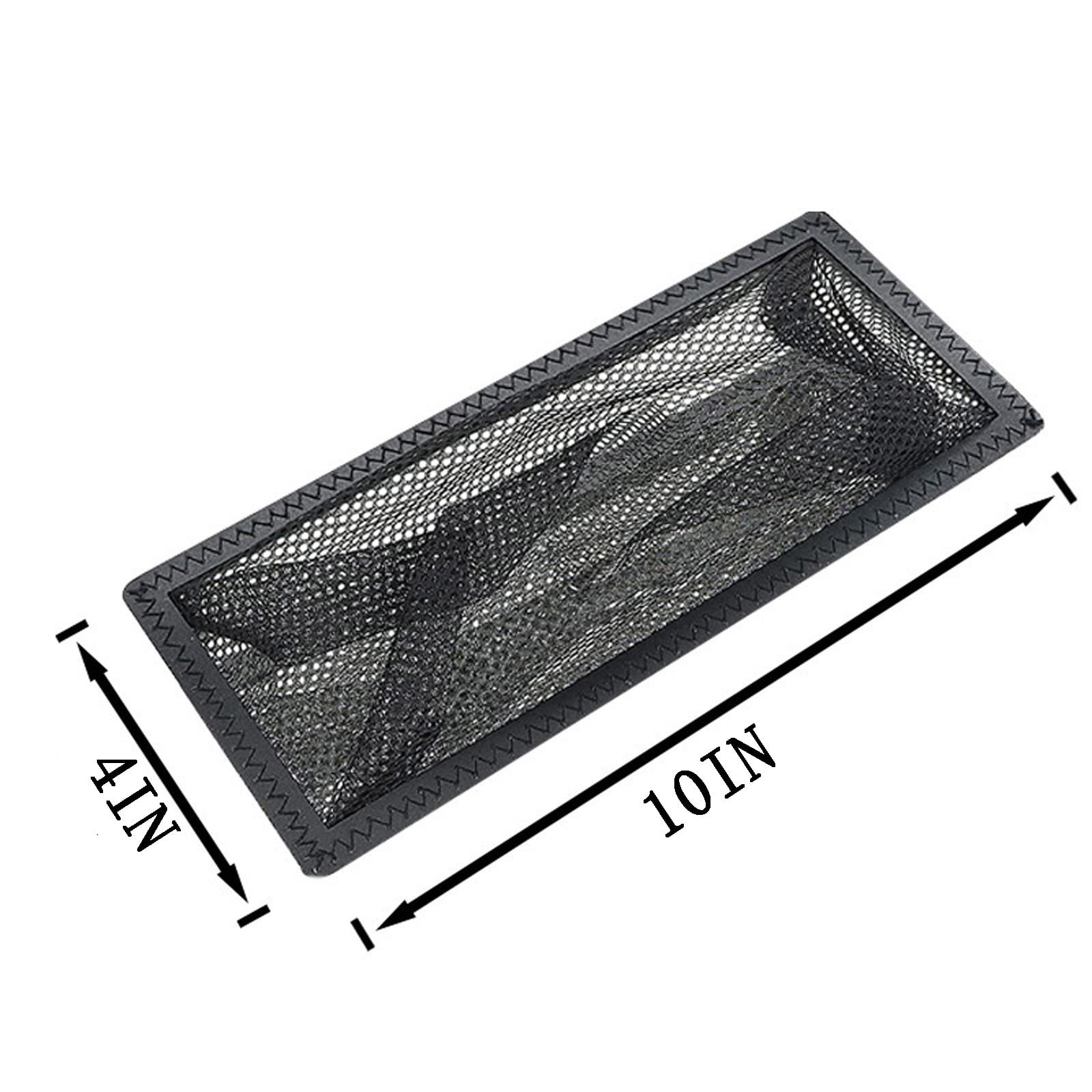 BRELIL Durable Floor Filter Screen, 4X10 Inch Ventilation Opening Mesh, 3PC Polyester PVC Floor Trough Net Pocket, Household Standing Garbage Collection Net for Home Air Duct Register