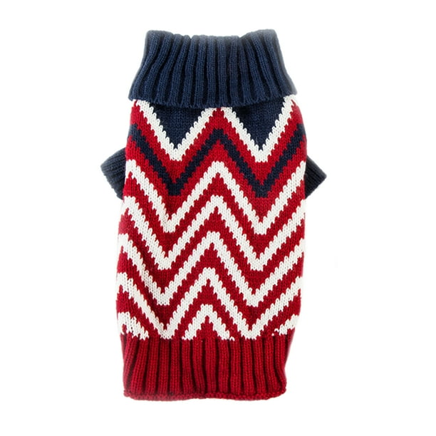 Pullover Fashion For Dogs Daily Warm With Waves Pattern Pet Knit