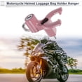 thumbnail image 3 of Gancho colgante para motocicleta Doble horquilla soporte para casco de motocicleta, bolsa de equipaje para scooters bicicletas metal rosa claro 1 juego tornillo llave hexagonal llave, 3 of 7