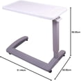 thumbnail image 4 of Table de Chevet Réglable avec Roulettes, Table de Chevet Mobile avec Plateau Inclinable, Bureau Roulant pour Lit pour la Maison, l'Hôpital et les Aînés, Blanc et Gris, 4 of 5