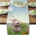 thumbnail image 1 of TIMIFIS Easter Bunny Easter Table Runner , Seasonal Spring Flowers Holiday Kitchen Dining Table Runner for Home Party Decor, 1 of 4