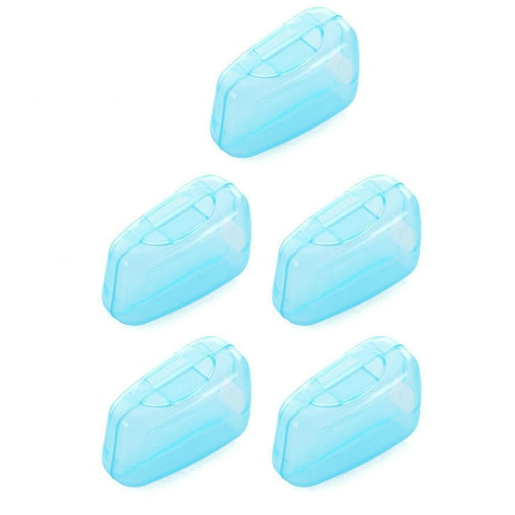 NUZYZ 5Pcs Toothbrush Head Cover Case Storage Clean Box Holder Travel Hiking Brush Cap