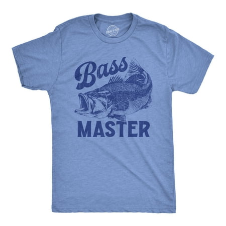 Mens Bass Master T Shirt Funny Sarcastic Fishing Professional Fish Graphic Novelty Tee For Guys Graphic Tees