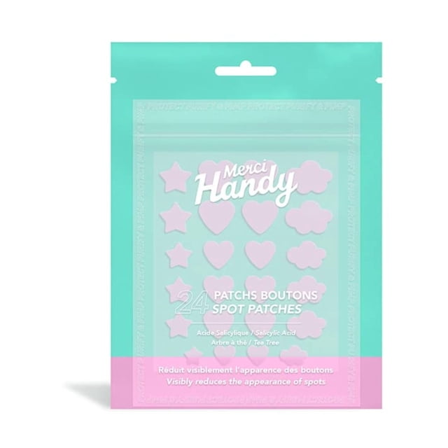 Merci Handy - 24 Unidades - Parche antiespinillas y acné - Ácido salicílico y aceite de árbol de té - Vegano
