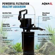 Aquael Turbo 500 Internal Aquarium Filter, 132 GPH, Mechanical & Biological Filtration, for Freshwater Tanks Up to 40 gal