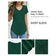 thumbnail image 4 of JYLFC Womens Shirts Short Sleeve V Neck Loose Casual Summer Tops, Green 2XL, 4 of 6