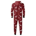 thumbnail image 3 of Hwmodou Matching Christmas Pajamas For Family Cozy Homewear Snowflake Reindeer Print Hooded Loungewear Holiday Santa Claus Sleepwear Xmas Pjs Set For Couples And Kids, 3 of 7