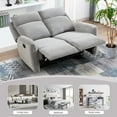 thumbnail image 3 of Bonzy Home Fabric Manual Loveseat Recliner with Center Console, Hidden Storage & Cup Holders — Dual Manual Reclining Sofa for Living Room & Meeting Room, 3 of 7