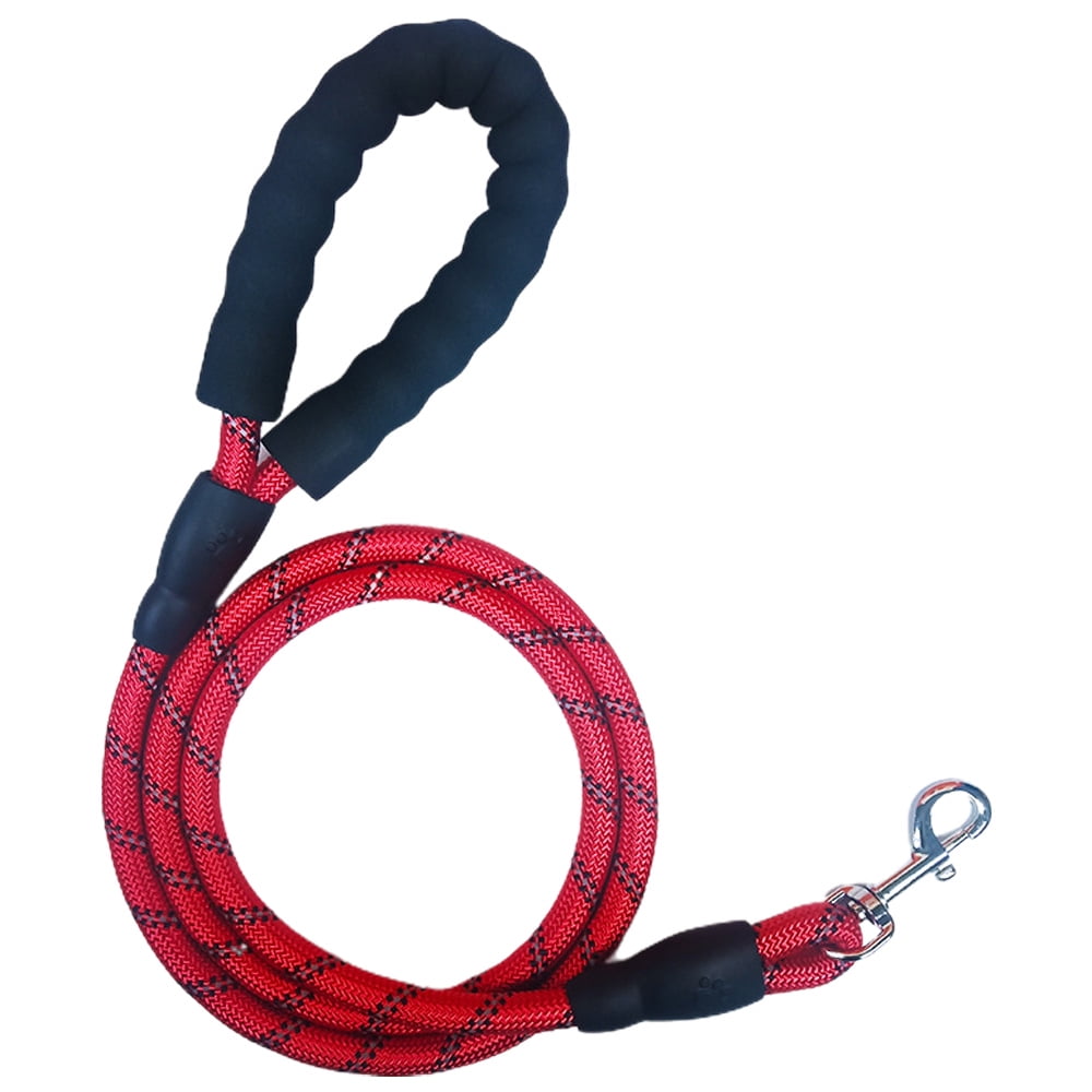Dog Training Slip Leash, Dog Slip Lead, Puppy Obedience Recall Training Lead, Heavy Duty Rope ， Comfortable Handle, for Medium Large Dogs - red