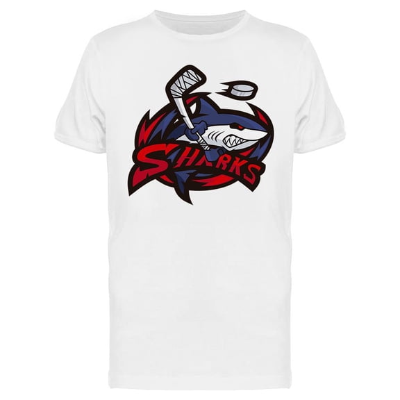Sharks Hockey Mascot T-Shirt Men -Image by Shutterstock, Male 3X-Large