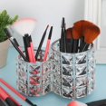 thumbnail image 2 of Soporte de Brochas de Maquillaje Baoblaze Cristal Nórdico Hecho a Mano 2 Compartimentos, 2 of 6