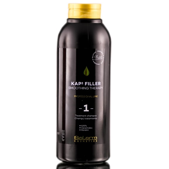 18.3 oz , Salerm Cosmetics KAPS Filler Smoothing Therapy 1, Treatment Shampoo - 18.3oz Hair Scalp, Pack of 3 w/ SLEEK Teasing Comb
