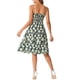 thumbnail image 3 of Vestido midi floral con tirantes de espagueti y escote en V de INSPIRE CHIC Verde XS, 3 of 6