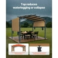 thumbnail image 3 of 10x10 ft Retractable Canopy Pergola - Outdoor Metal Patio Cover with Arched Top, Adjustable Sun Shade, Waterproof & UV-Resistant Fabric - Sturdy Steel Frame for Deck, Garden, or Backyard, 3 of 10