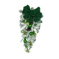 thumbnail image 4 of FVDPWYE Snowy Christmas Wreath Decorative Hanging Ornament for Party Home Xmas Decor Green, 4 of 9