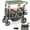 Green, variant on SACVON 2-Seater Stroller Wagon with Side Entry, Canopy & Snack Tray, Includes Removable Storage Bag That Converts to a Backpack-Black