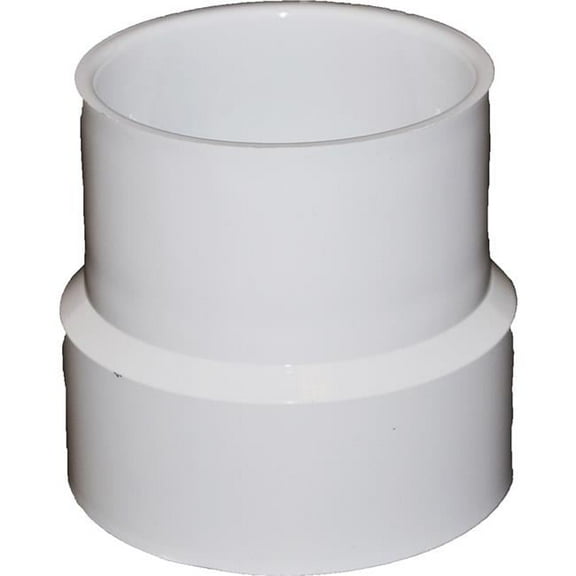 6 in. PVC S-D x DWV Adaptor Coupling, White