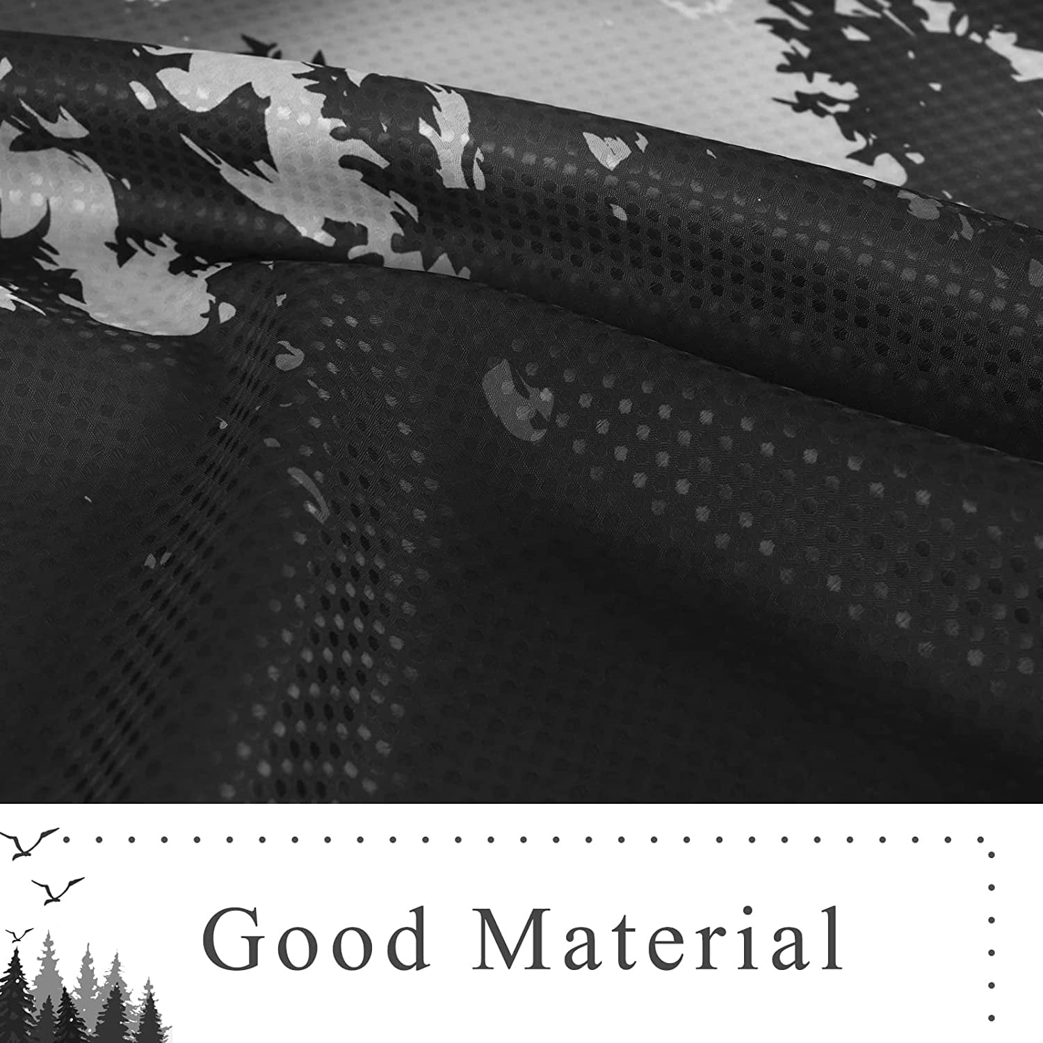 Shower Curtain Green Shower Curtain Mountain Forest Nature Tree Shower Curtain Set Summer Shower Curtains for Bathroom Water Repellent Bathtubs Hotel, 72 x 72 inch, Black Forest