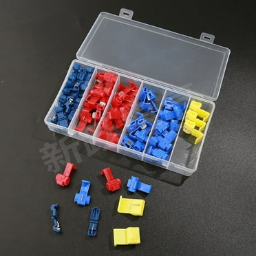 BERTDOMD 65pcs Quick Splice Wire Connectors Kit Solderless Electrical Crimp Terminals T Tap Quick Disconnect Insulated Wire Connectors For Automotive Wiring