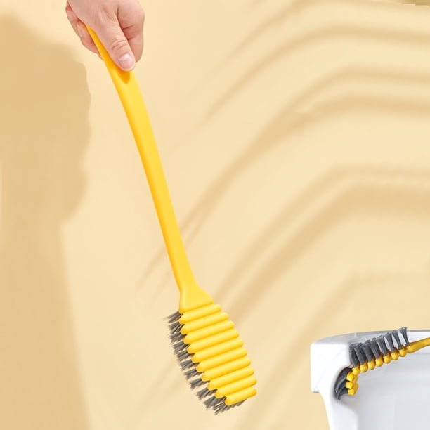 Cepillo de limpieza para inodoro, montaje en pared, sin taladro, cabezal flexible con limpieza de 360 grados, secado rápido, diseño higiénico para lavabo, bañera y ducha.,Vsgery