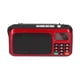 thumbnail image 2 of Radio portátil Bling Bling con Altavoz y reproductor de música MP3 color rojo, 2 of 12